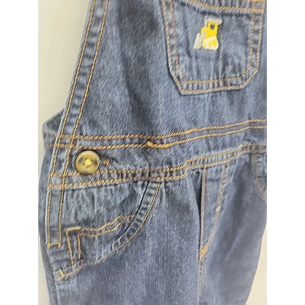 Carter's Blue Denim Embroidered‎ Bib Overalls - Size 18 months